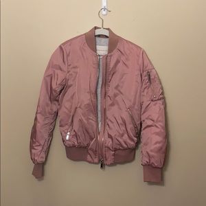 Aritzia pink bomber jacket